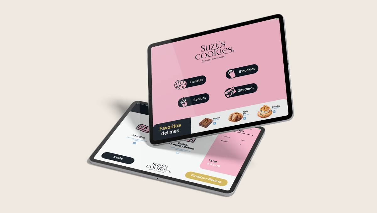 Apps de pedidos en tiempo real conectados a cocina para Suzi's Cookies